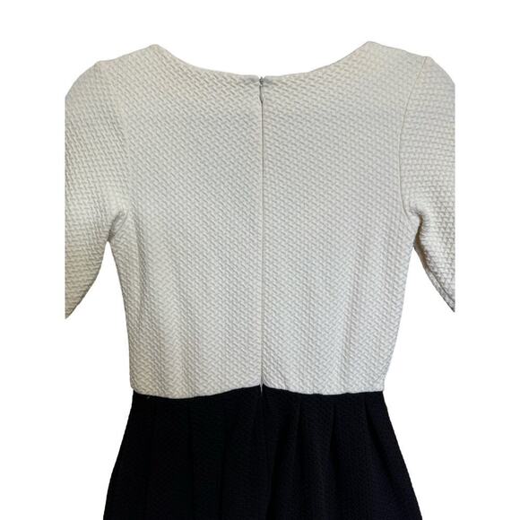 Ganni Anthropology Colorblock Fit & Flare Dress In White & Black Size Small - Picture 5 of 8